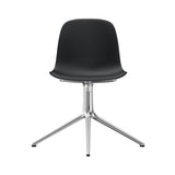 Form Chair: Swivel + Black + Aluminum + Without Casters