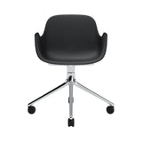 Form Armchair: Swivel + Black + Aluminum + With Casters