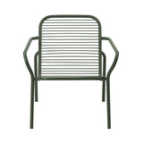 Vig Stacking Lounge Chair: Steel + Dark Green + Without Cushion