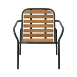 Vig Stacking Lounge Chair: Black + Without Cushion