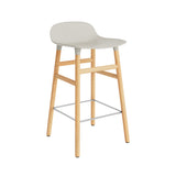 Form Bar + Counter Stool: Oak Legs + Bar + Light Grey