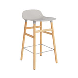 Form Bar + Counter Stool: Oak Legs + Bar + Warm Grey