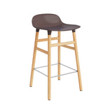 Form Bar + Counter Stool: Oak Legs + Counter + Brown