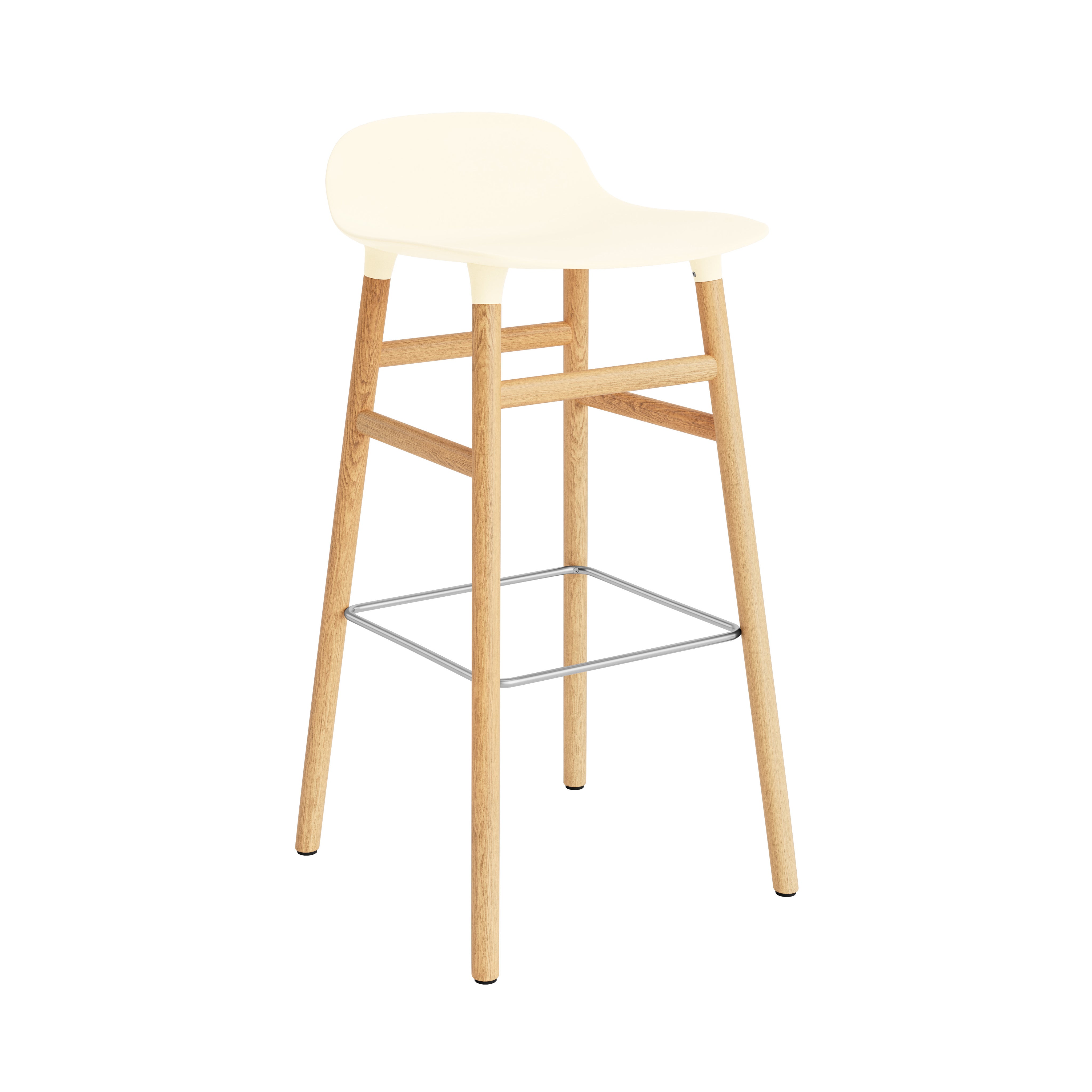 Form Bar + Counter Stool: Oak Legs + Bar + Cream
