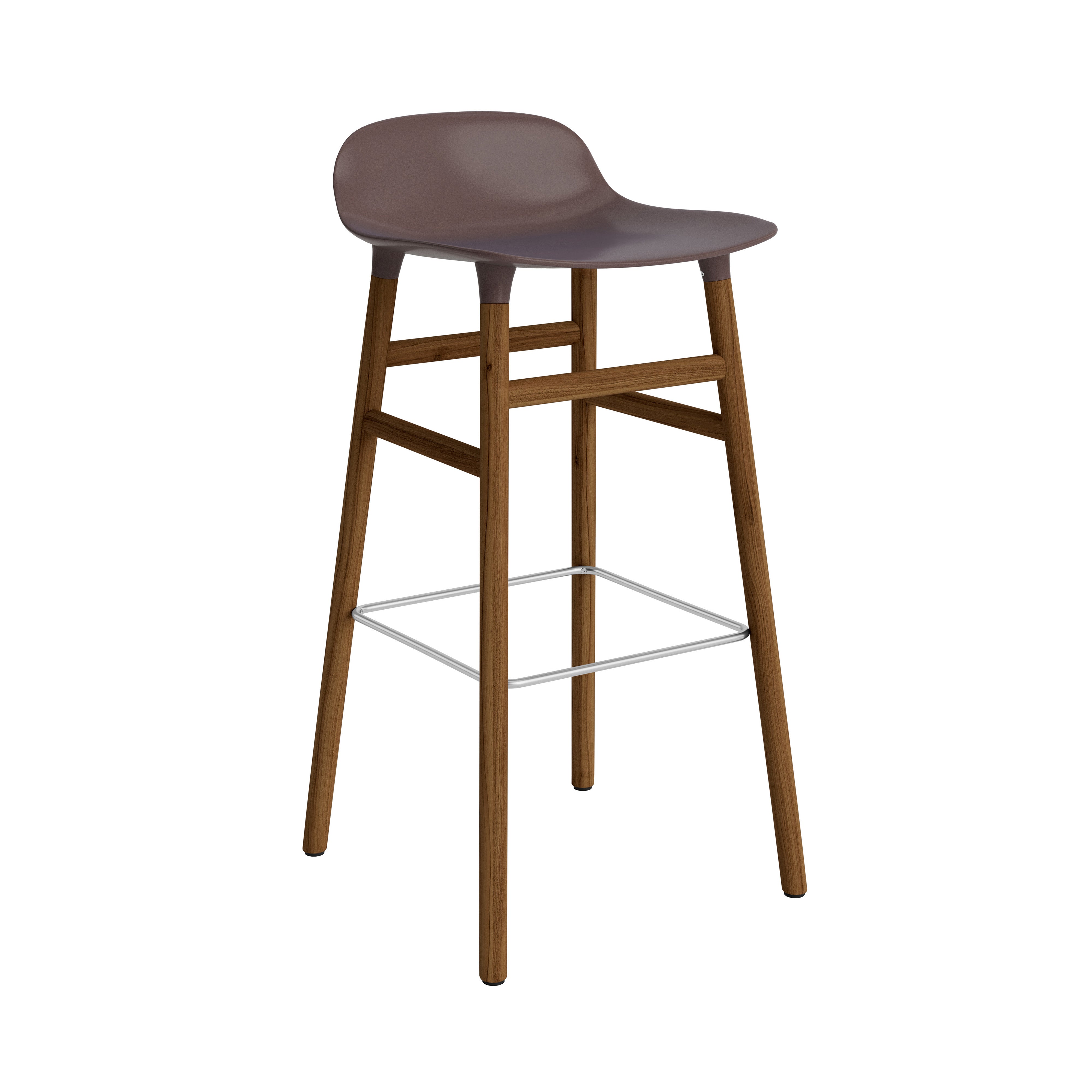 Form Bar + Counter Stool: Walnut Legs + Bar + Brown
