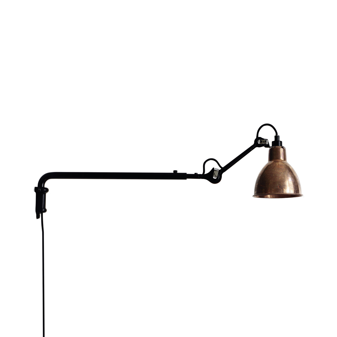 Lampe Gras N°203 Wall Lamp: Raw Copper + Round