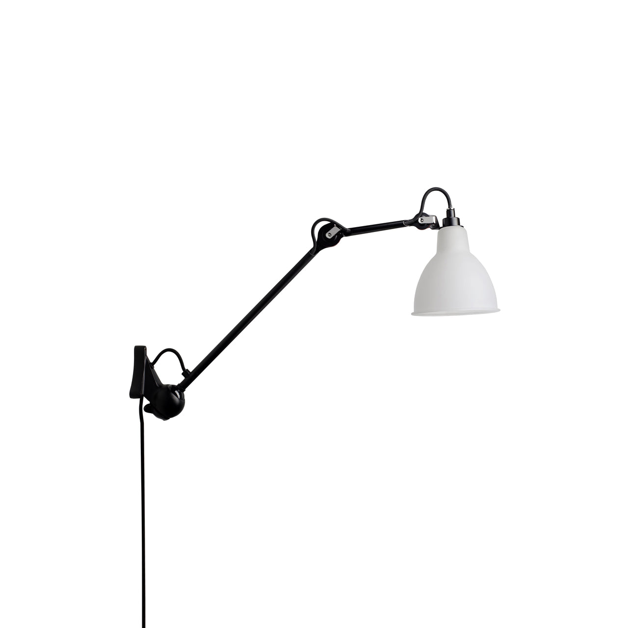 Lampe Gras N°222 Wall Lamp: Frosted Glass + Round