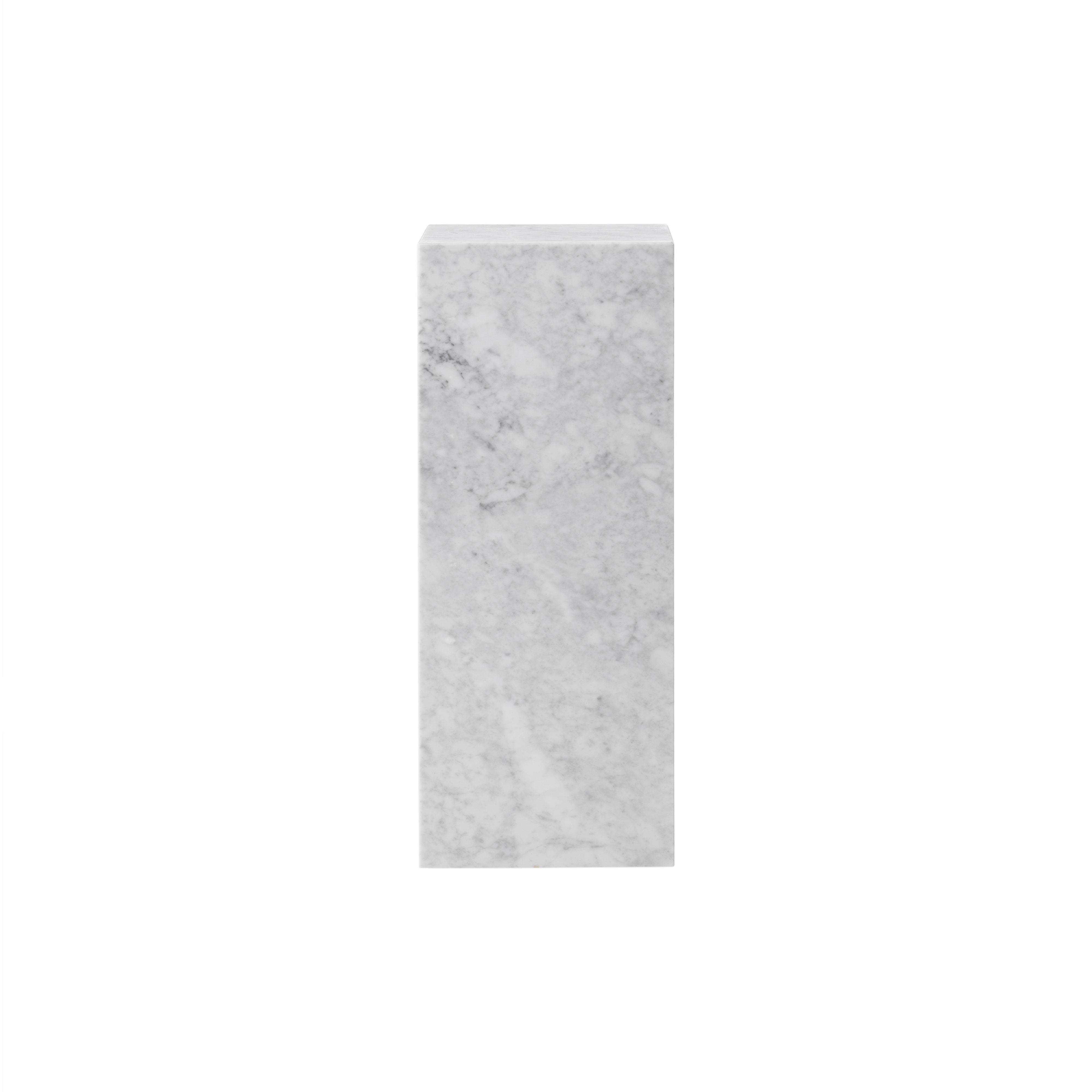 Plinth Pedestal: White Carrara Marble