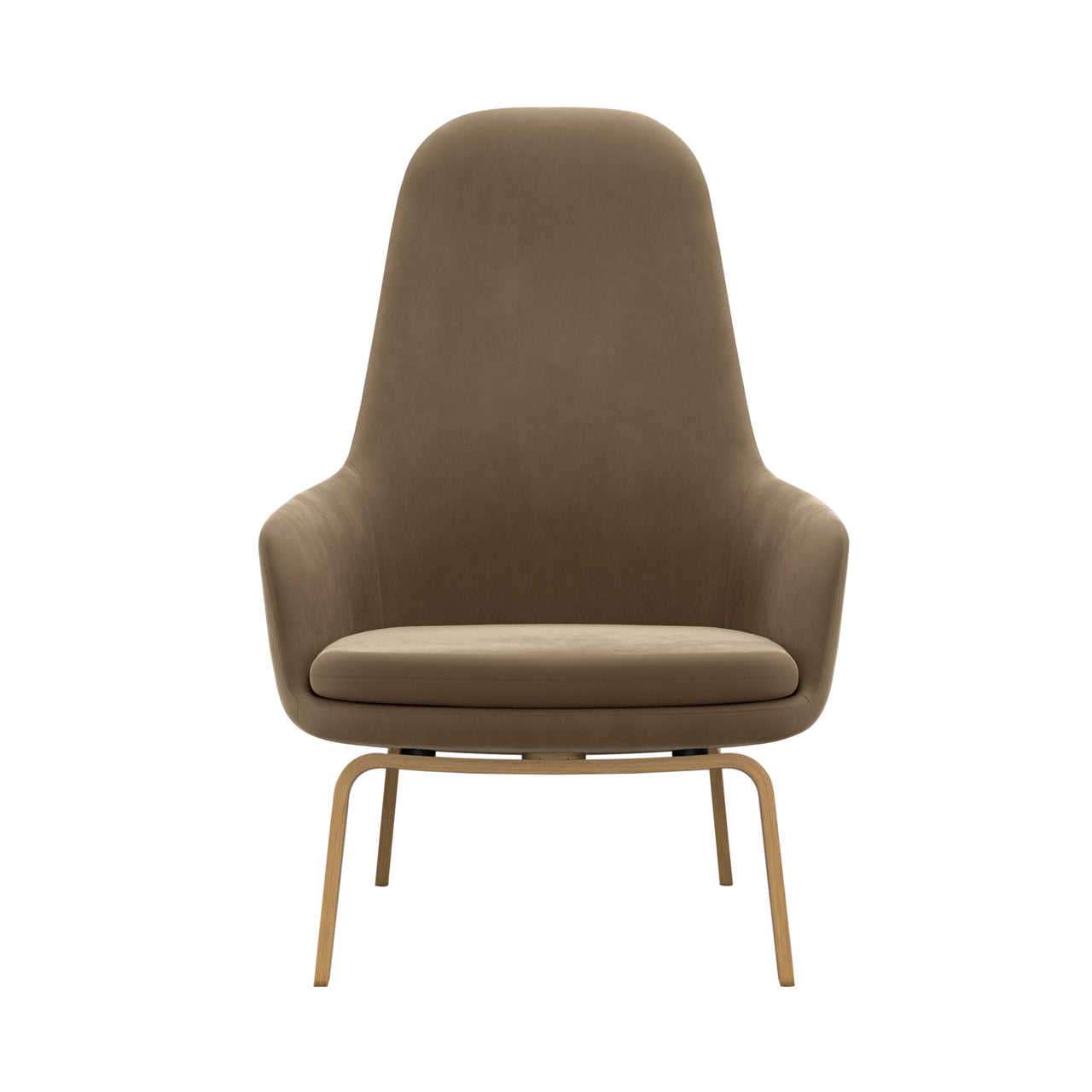 Era Lounge Chair: High + Wood Base + Oak