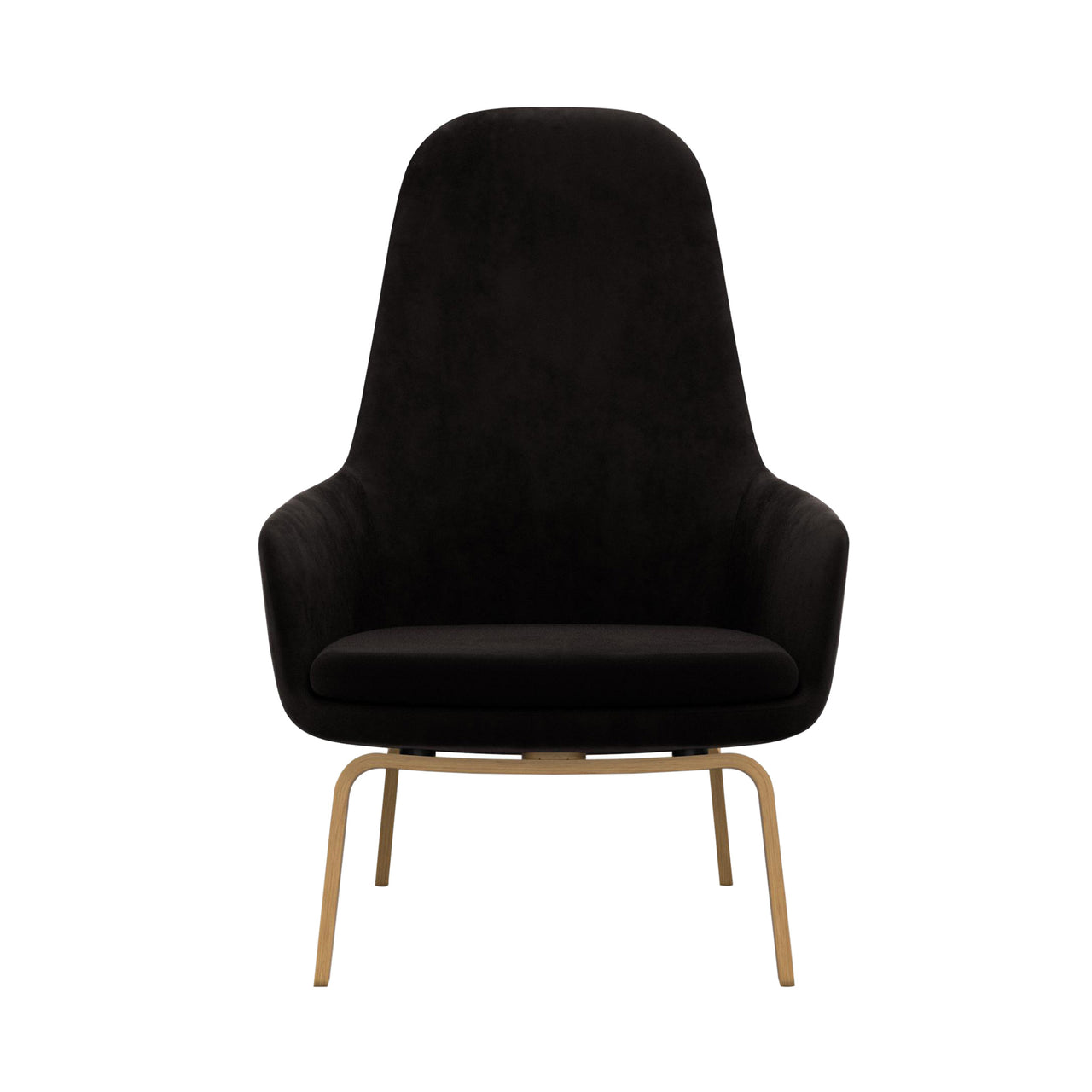 Era Lounge Chair: High + Wood Base + Oak