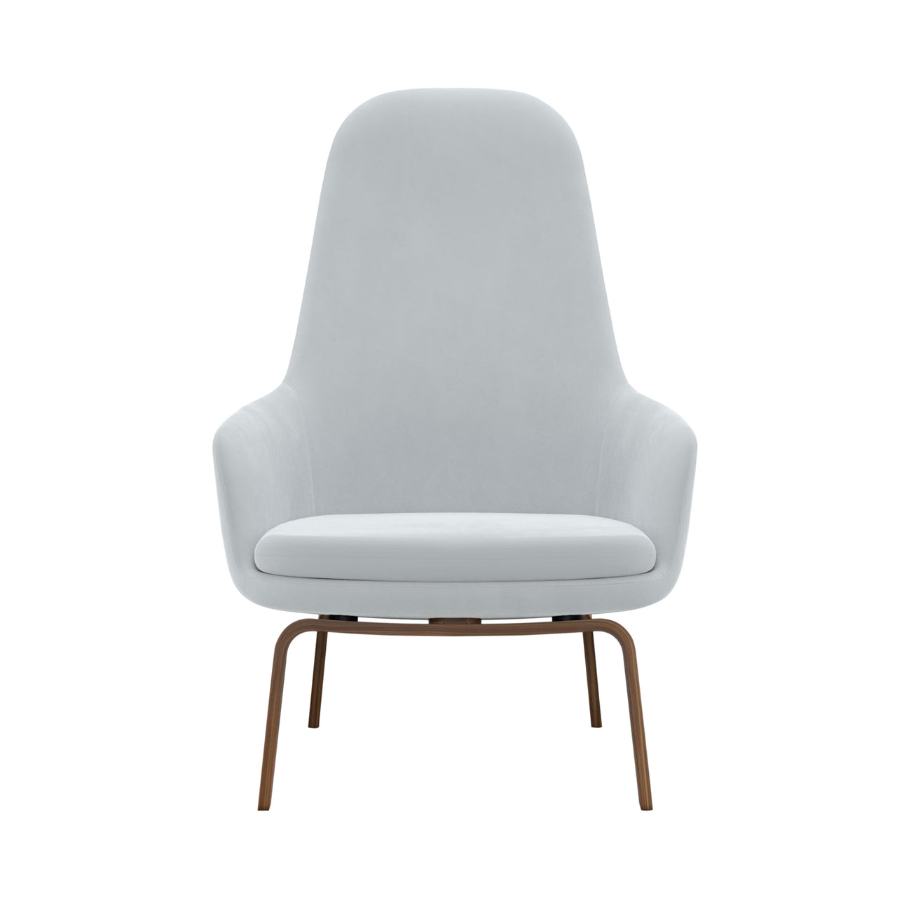 Era Lounge Chair: High + Wood Base + Walnut