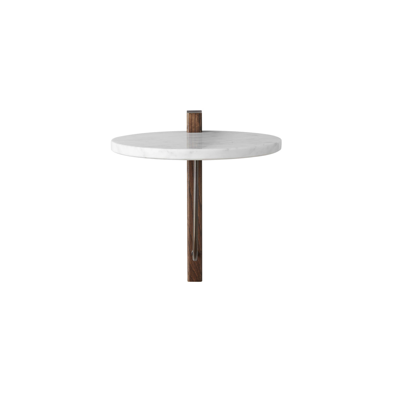 Corbel Shelf: Medium + White Carrara Marble + Dark Stained Oak