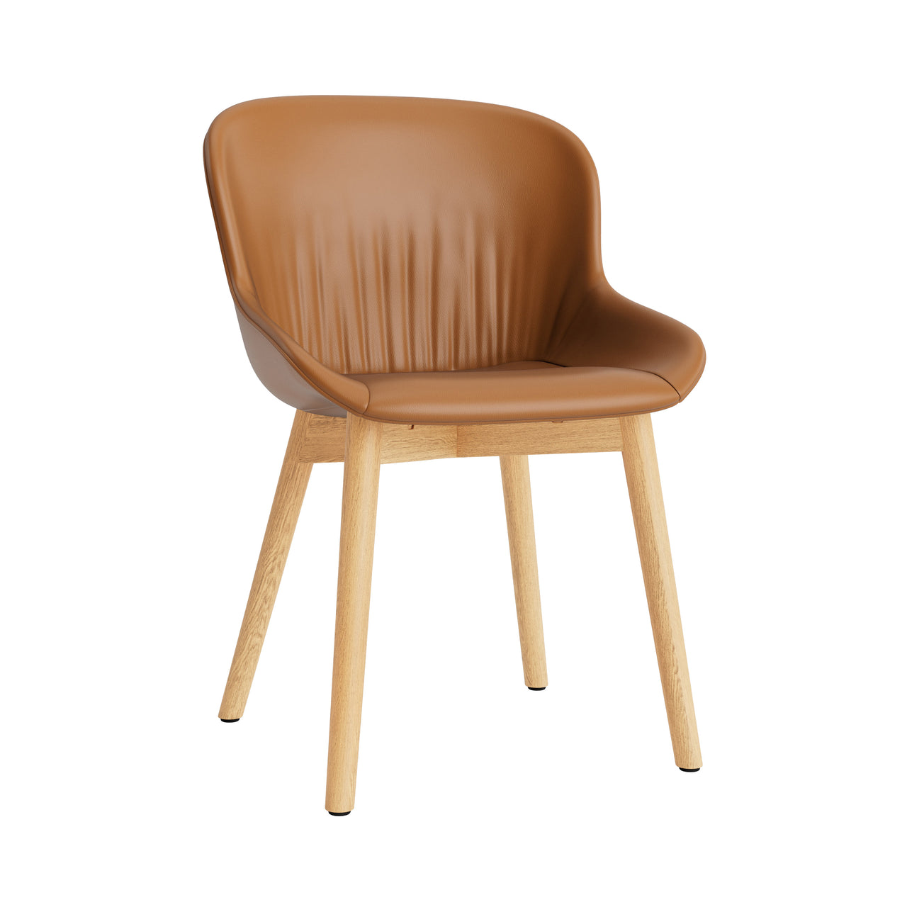 Hyg Comfort Chair: Wood Base + Full Upholstered + Oak