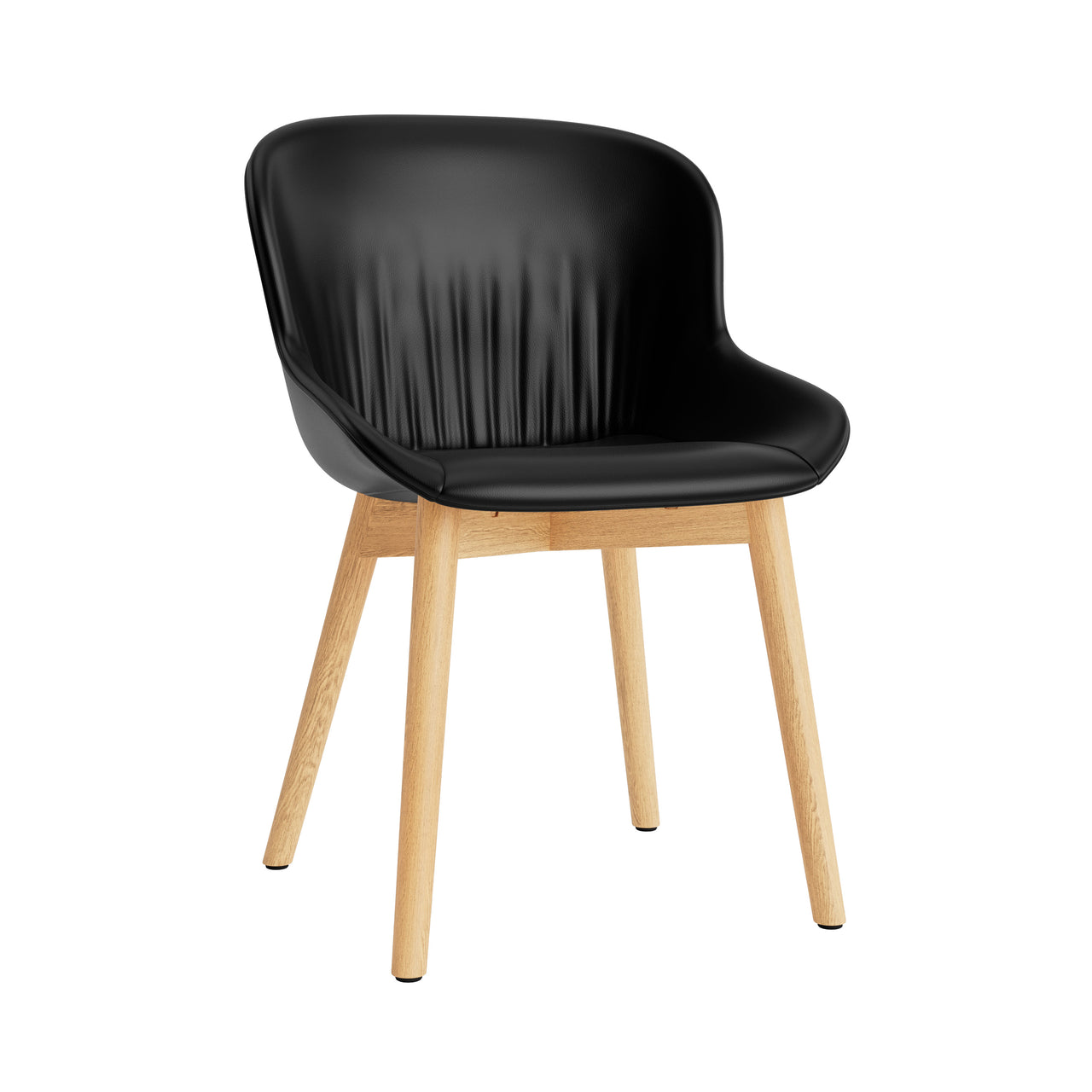 Hyg Comfort Chair: Wood Base + Full Upholstered + Oak
