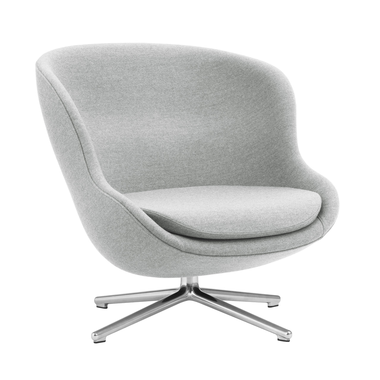 Hyg Lounge Chair Low: Swivel Base + Aluminum + Without Tilt