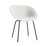 Mat Armchair: Steel Base + Fully Upholstered + Black