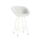 Mat Bar + Counter Armchair: Steel Base + Fully Upholstered + Counter + Cream