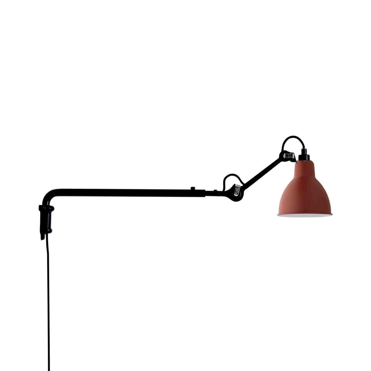 Lampe Gras N°203 Lamp: Red + Round