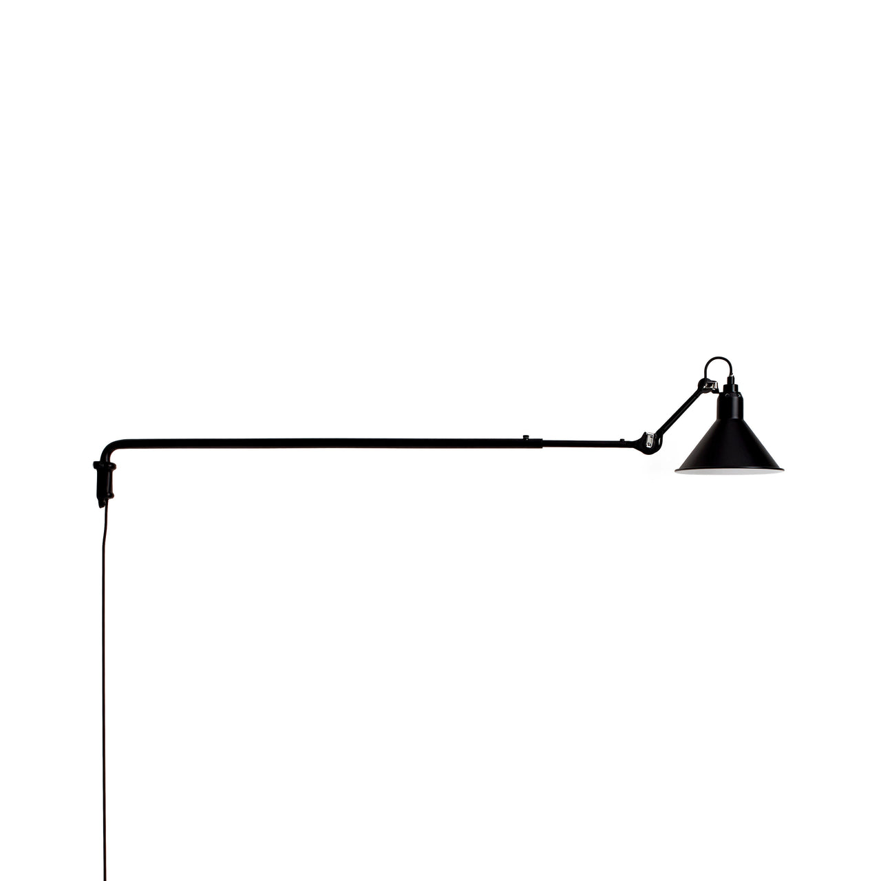 Lampe Gras N°213 Wall Lamp: Black + Conic