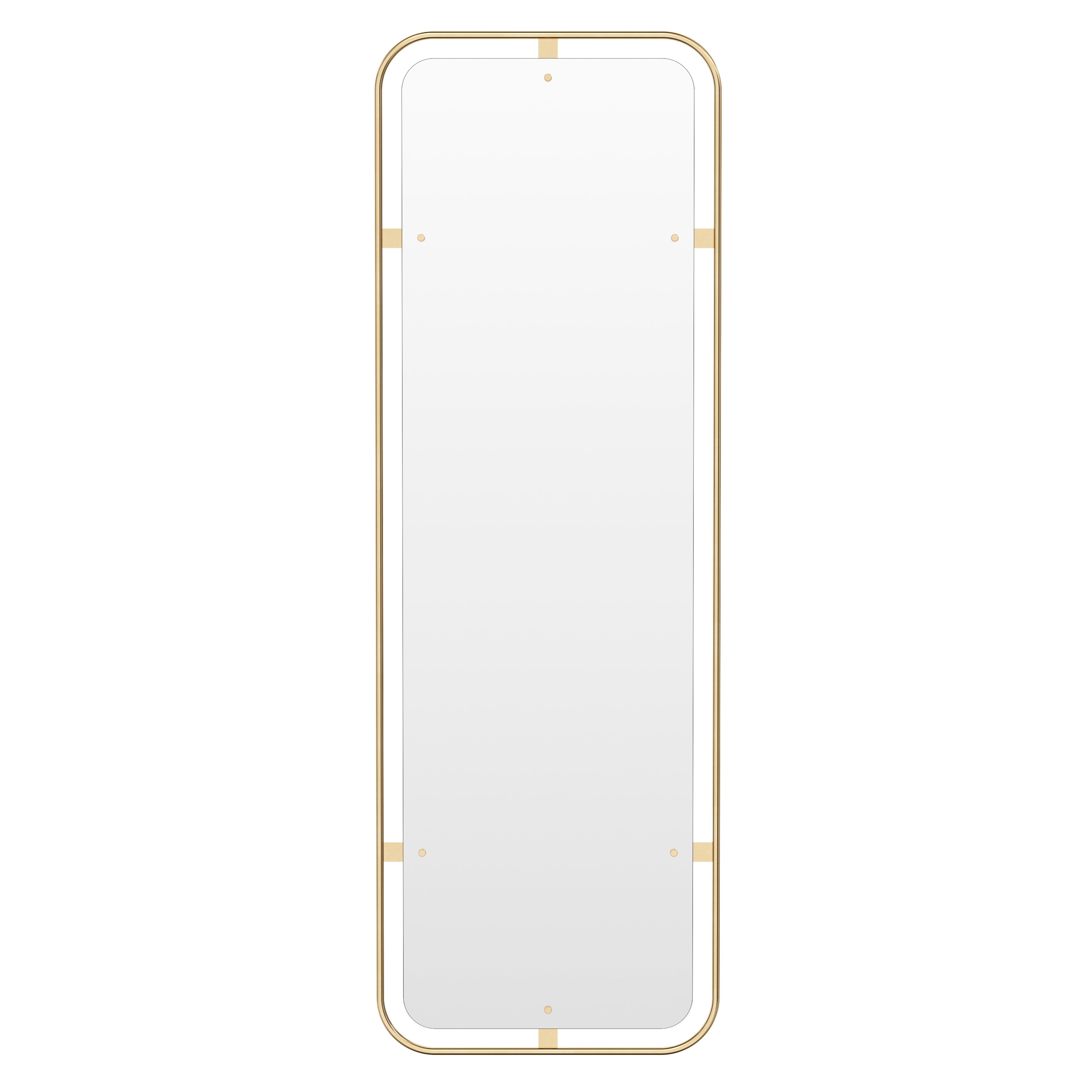 Nimbus Rectangular Mirror: Polished Brass