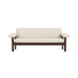 Brasilia 2 Seater Sofa : Upholstered + Dark Stained Oak