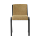 Ready Dining Chair: Front Upholstered + Black Painted Oak + Boucle 06
