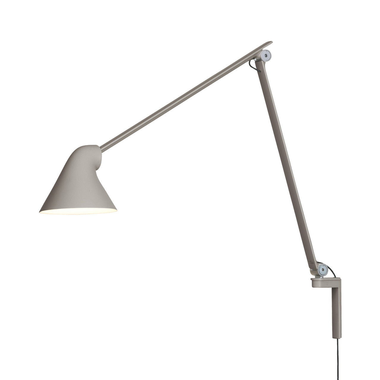 NJP Wall Box Lamp: Long + Light Aluminum Grey