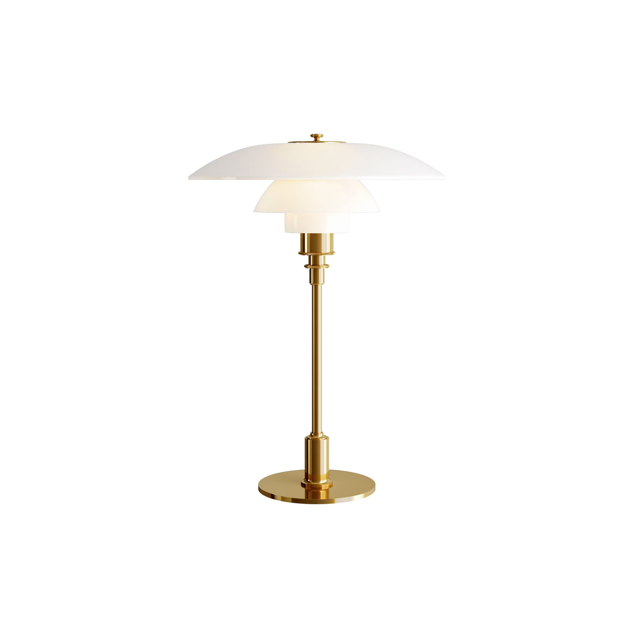 PH 3½-2½ Glass Table Lamp: Metalized Brass