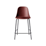 Harbour Bar + Counter Side Chair: Steel Base + Counter + Burned Red