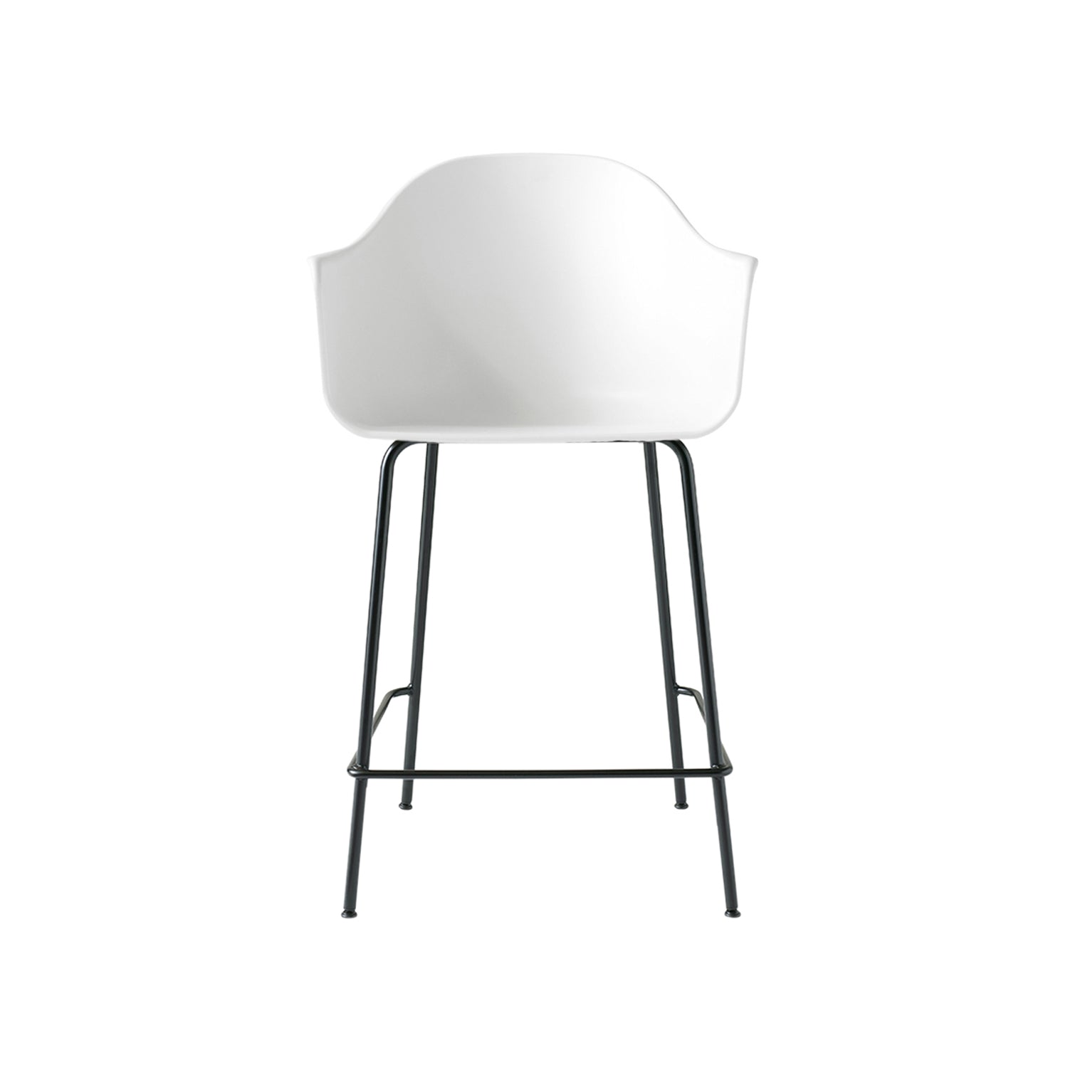 Harbour Bar + Counter Chair: Steel Base + Counter + White