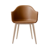 Harbour Dining Chair: Wood Base Upholstered + Natural Oak + Dakar 0250