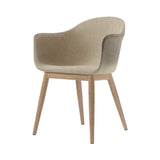 Harbour Dining Chair: Wood Base Upholstered + Natural Oak