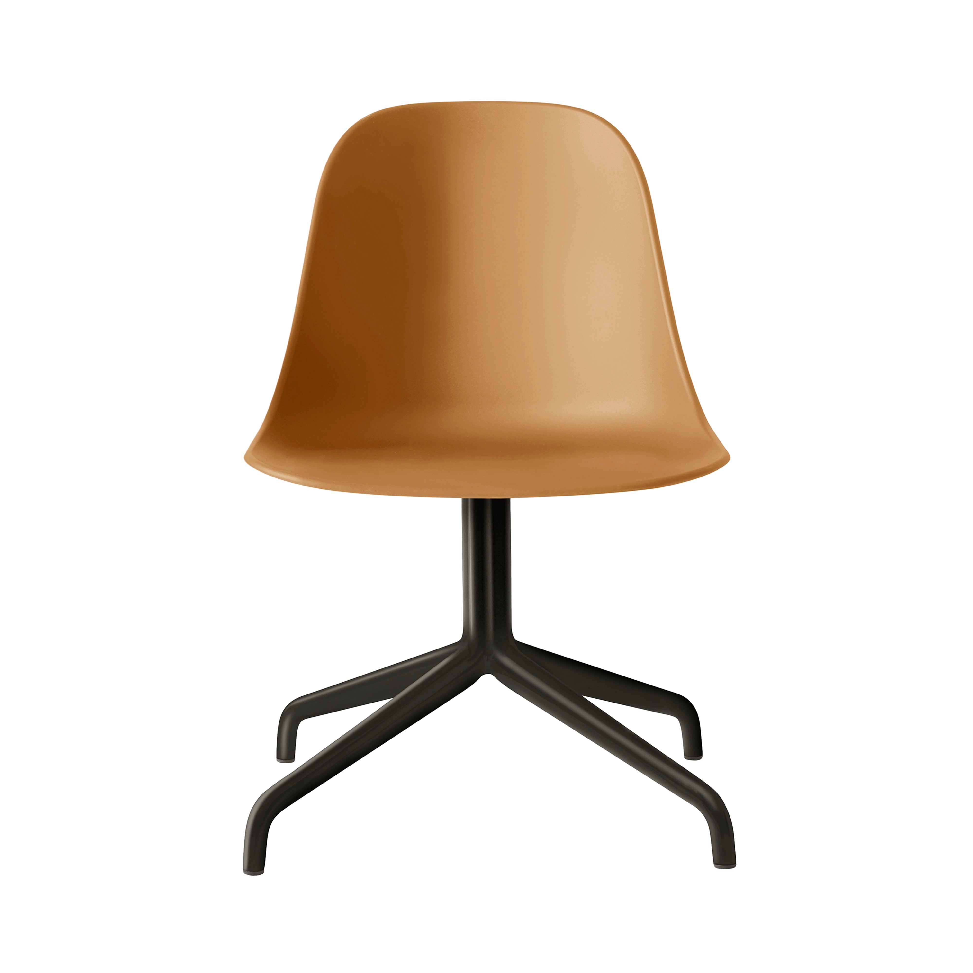 Harbour Swivel Side Chair: Black Steel + Khaki