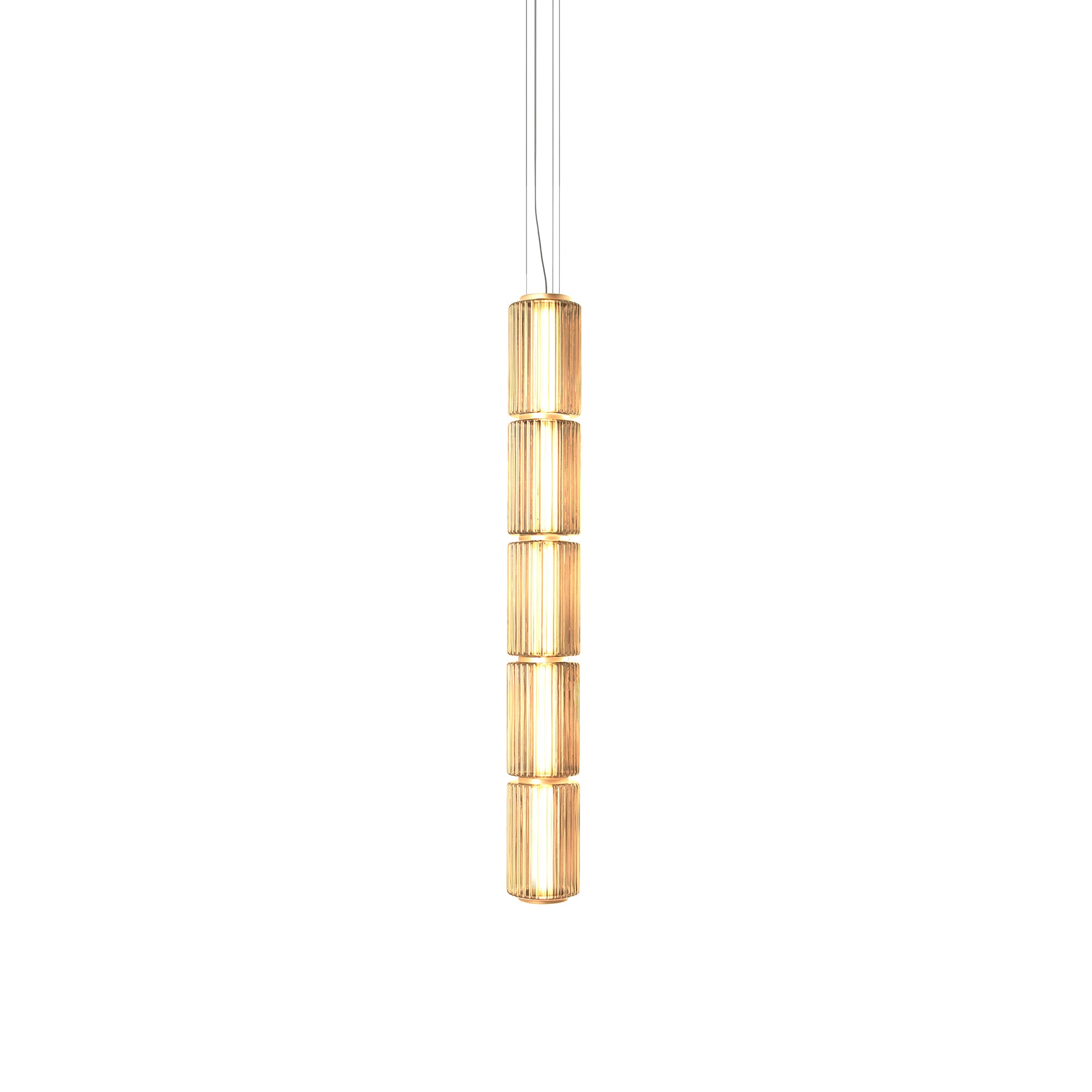 Column 175 Vertical Pendant: 5 Units + Amber