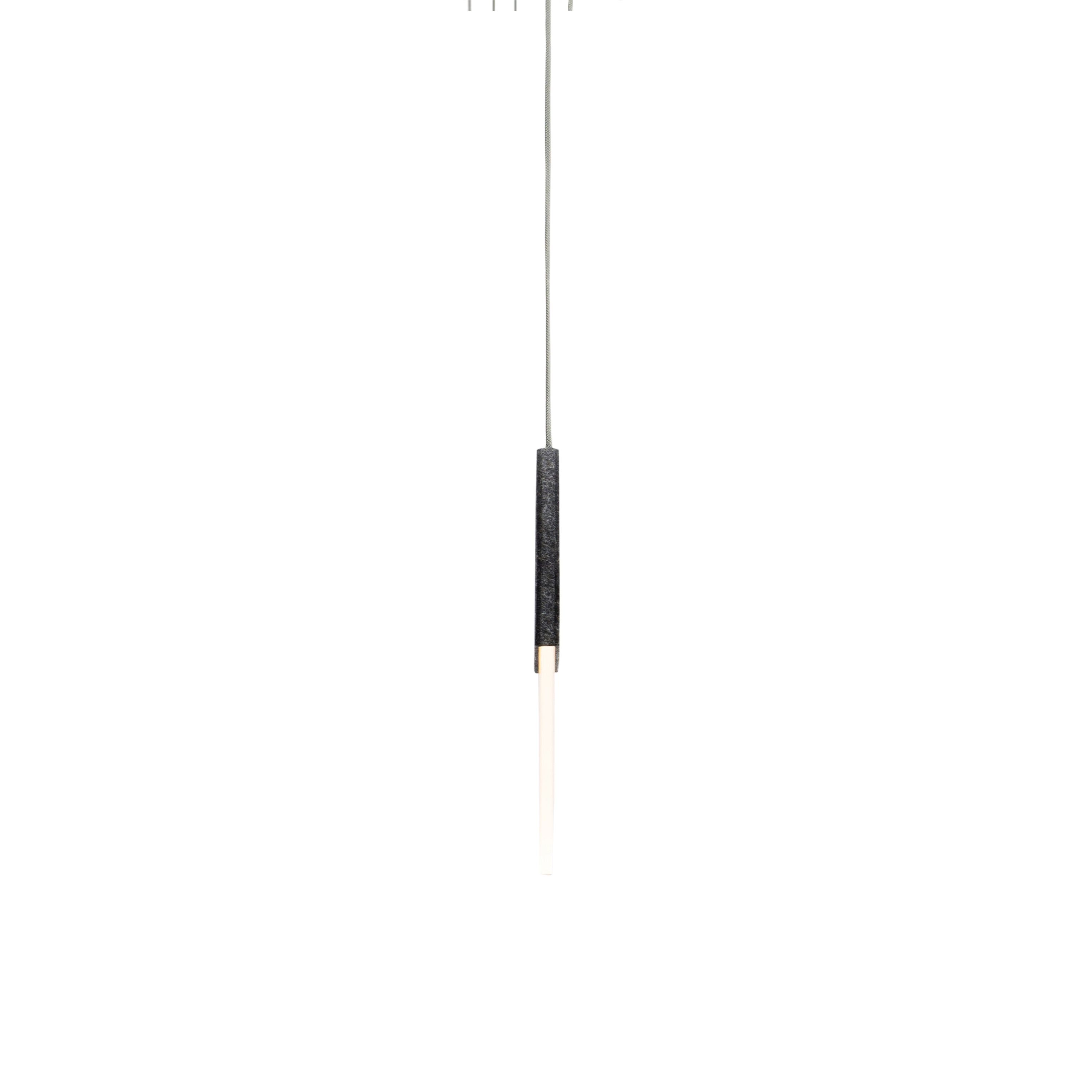 Slab P20 Pendant Light: 1 + Black Wool