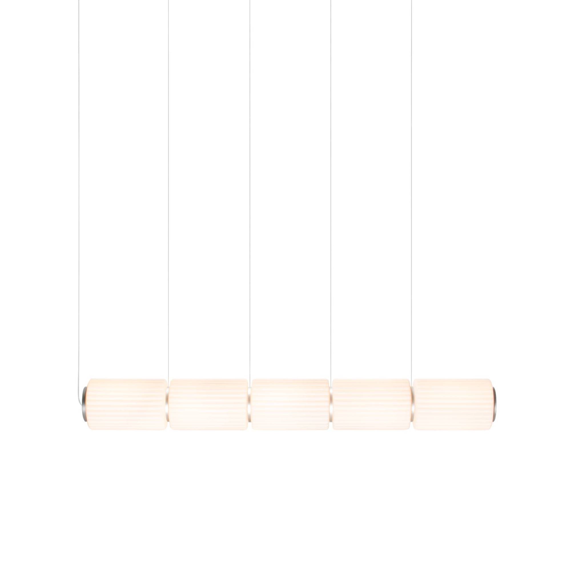 Column 175 Horizontal Pendant: 5 Units + Ivory