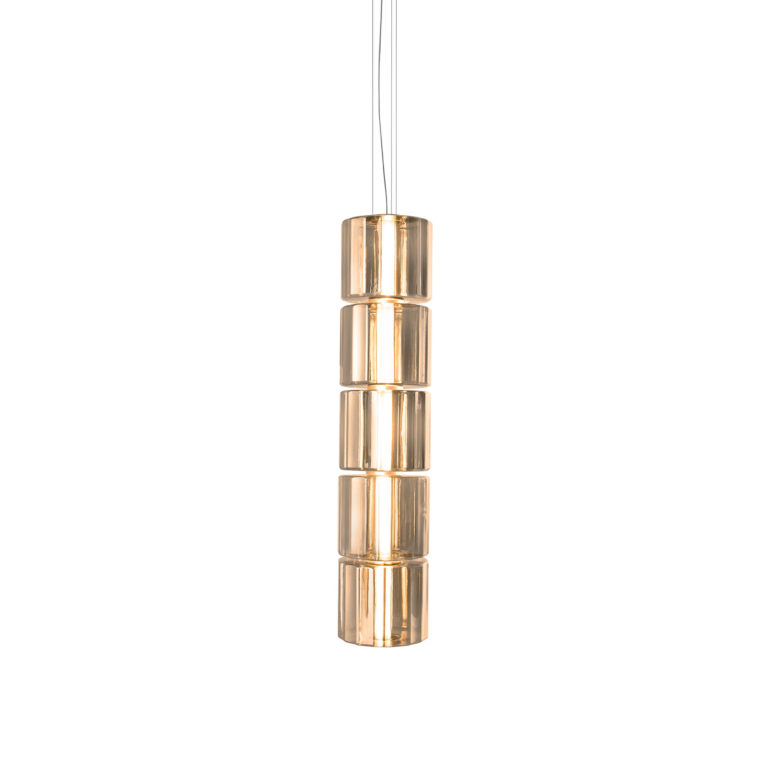 Column 300 Vertical Pendant: 5 Units + Amber