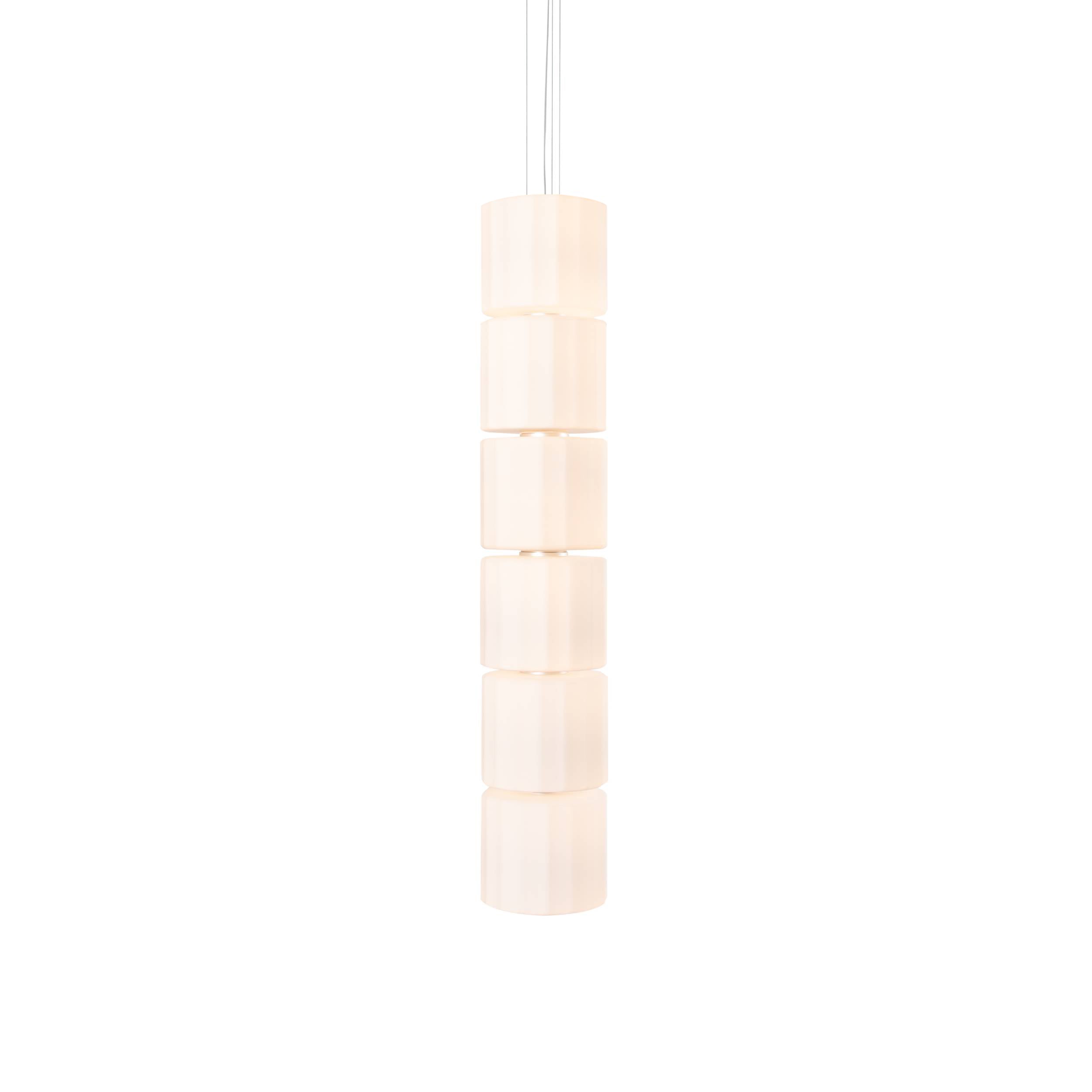 Column 300 Vertical Pendant: 6 Units + Ivory