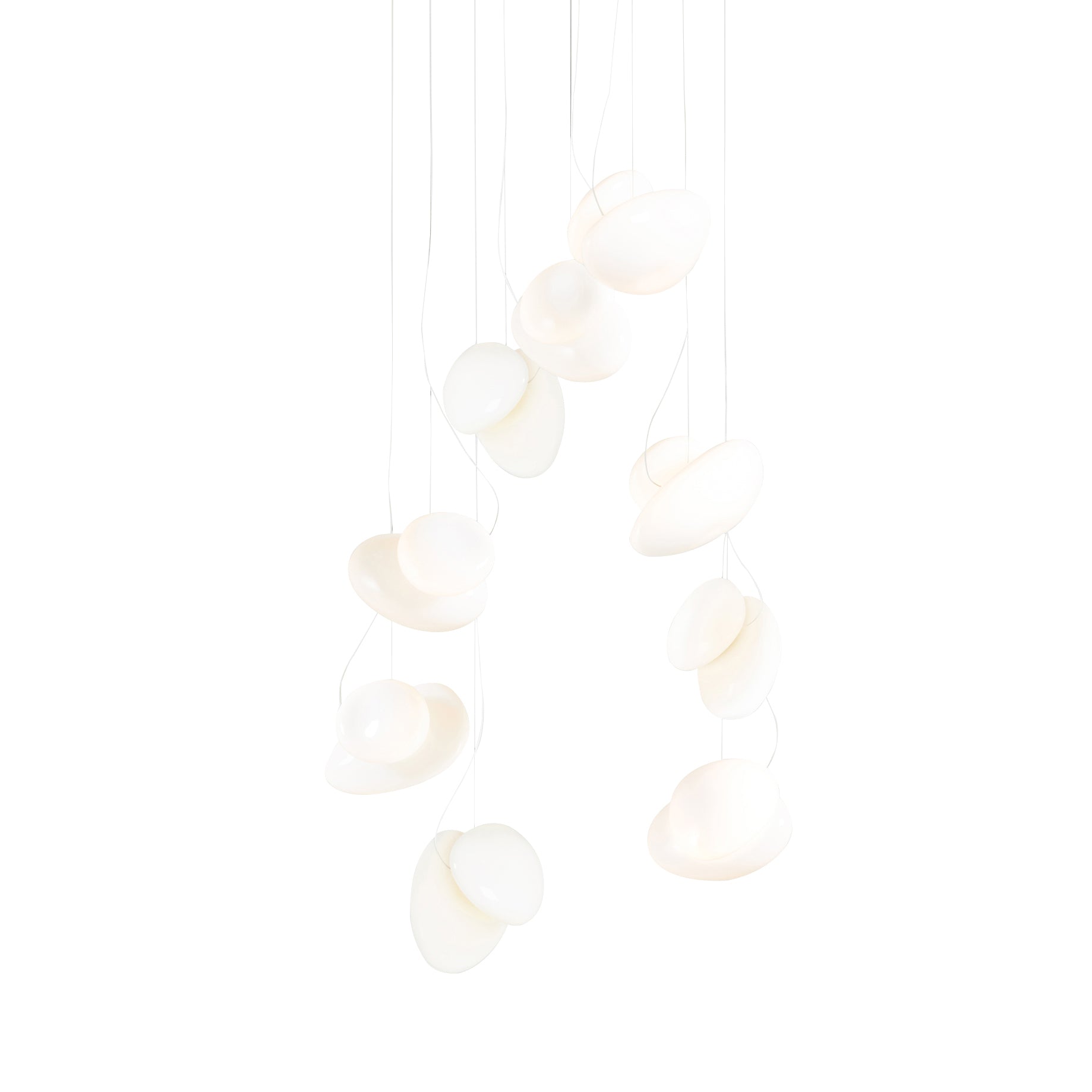Pebble Chandelier 9: Double Helix + Pearl