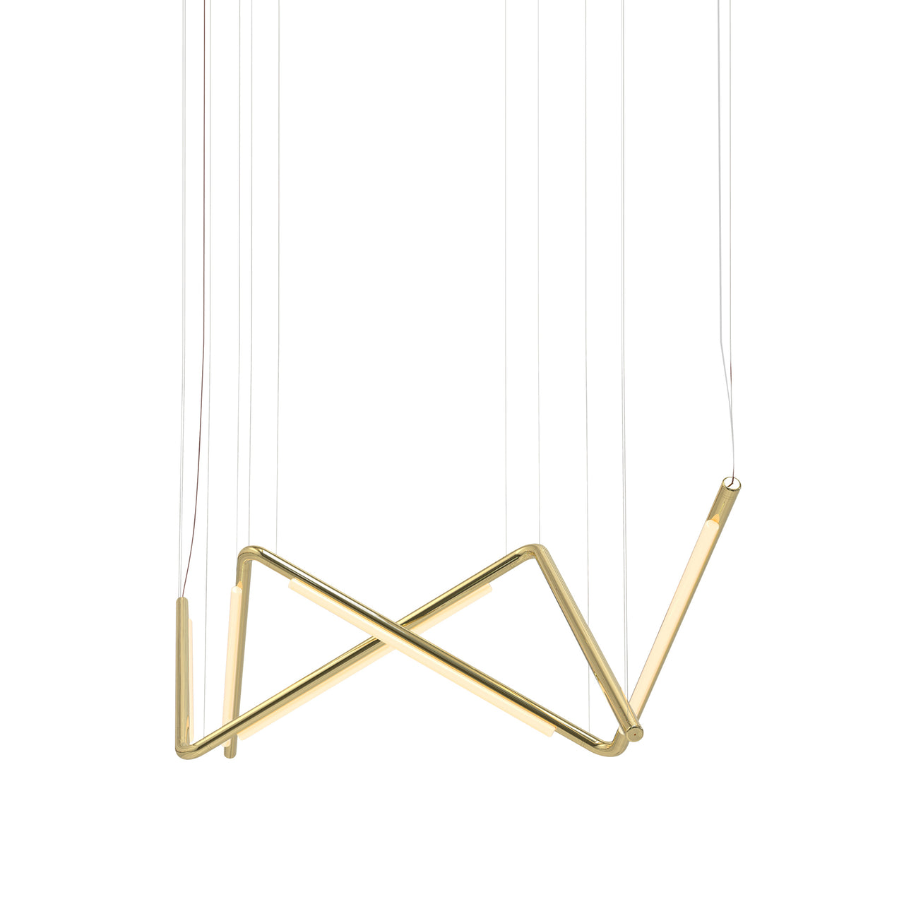 Pipeline CM9 Pendant Light: Brass + Brass
