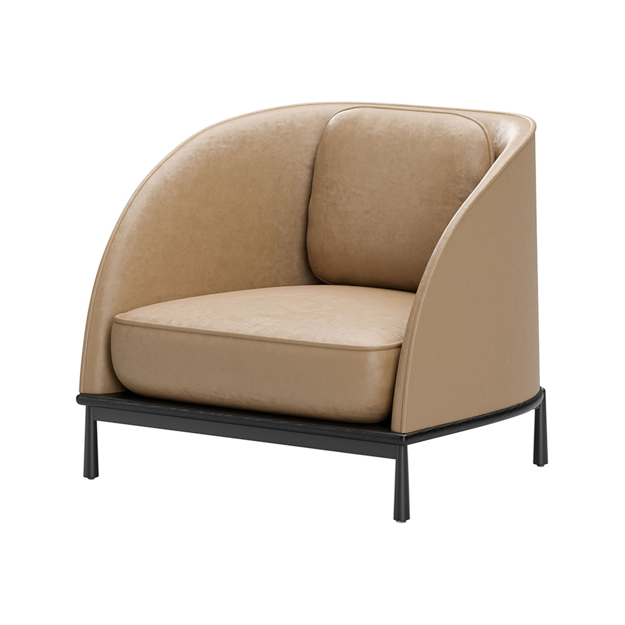 Arc Lounge Chair: Black Oak