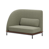 Arc Sofa Highback Two Seater: 1 Side + Natural Walnut