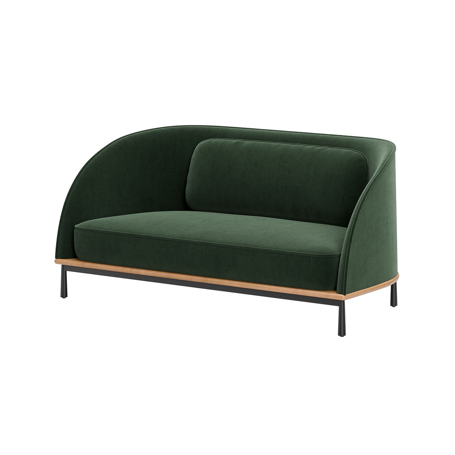 Arc Sofa Love Seat: Natural Oak