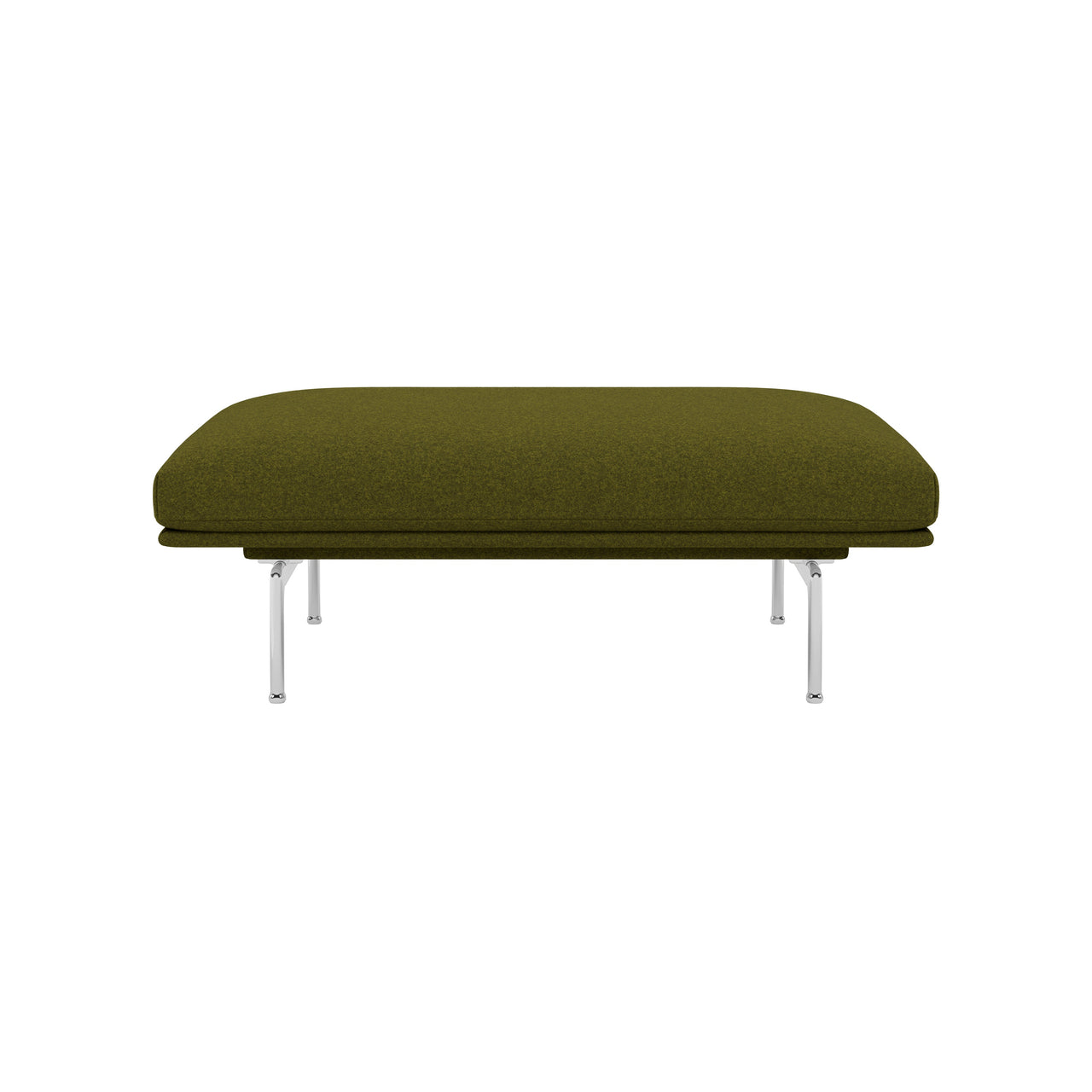 Outline Pouf: Polished Aluminum