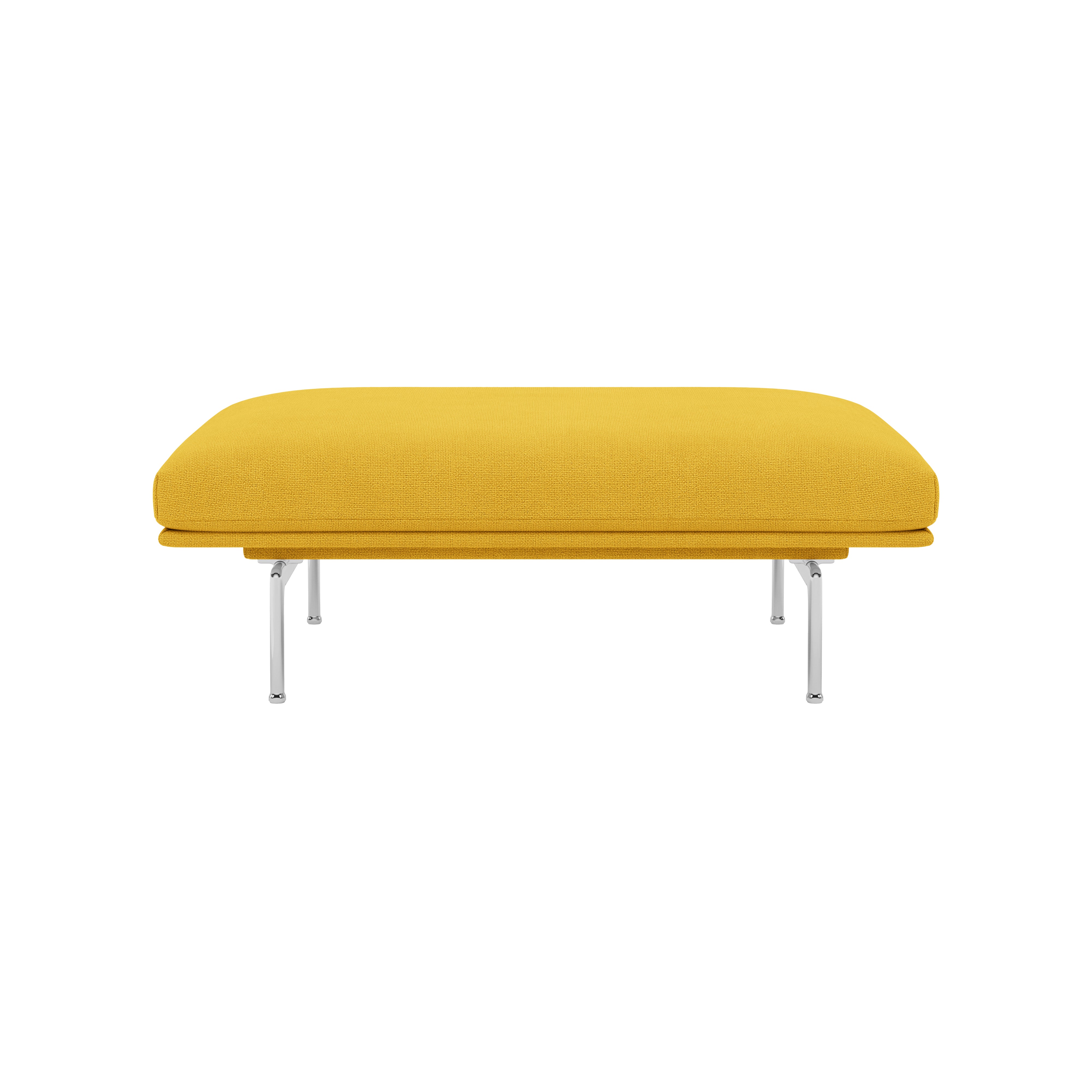 Outline Pouf: Polished Aluminum
