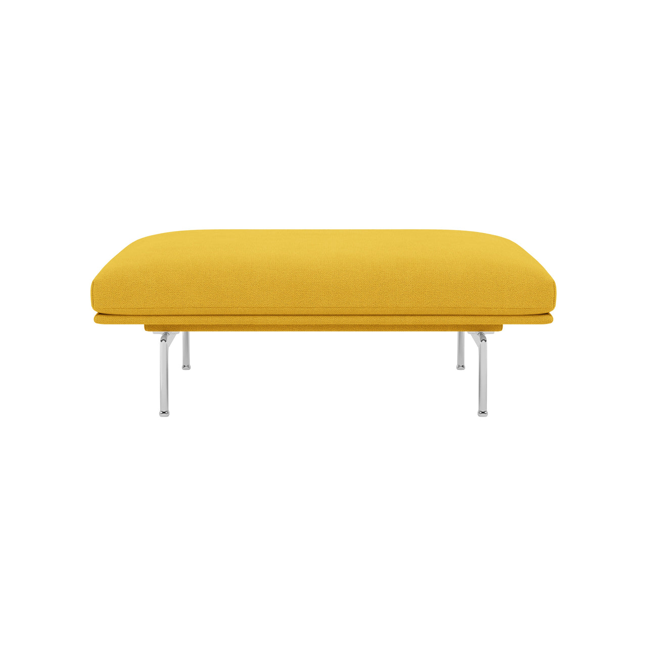 Outline Pouf: Polished Aluminum