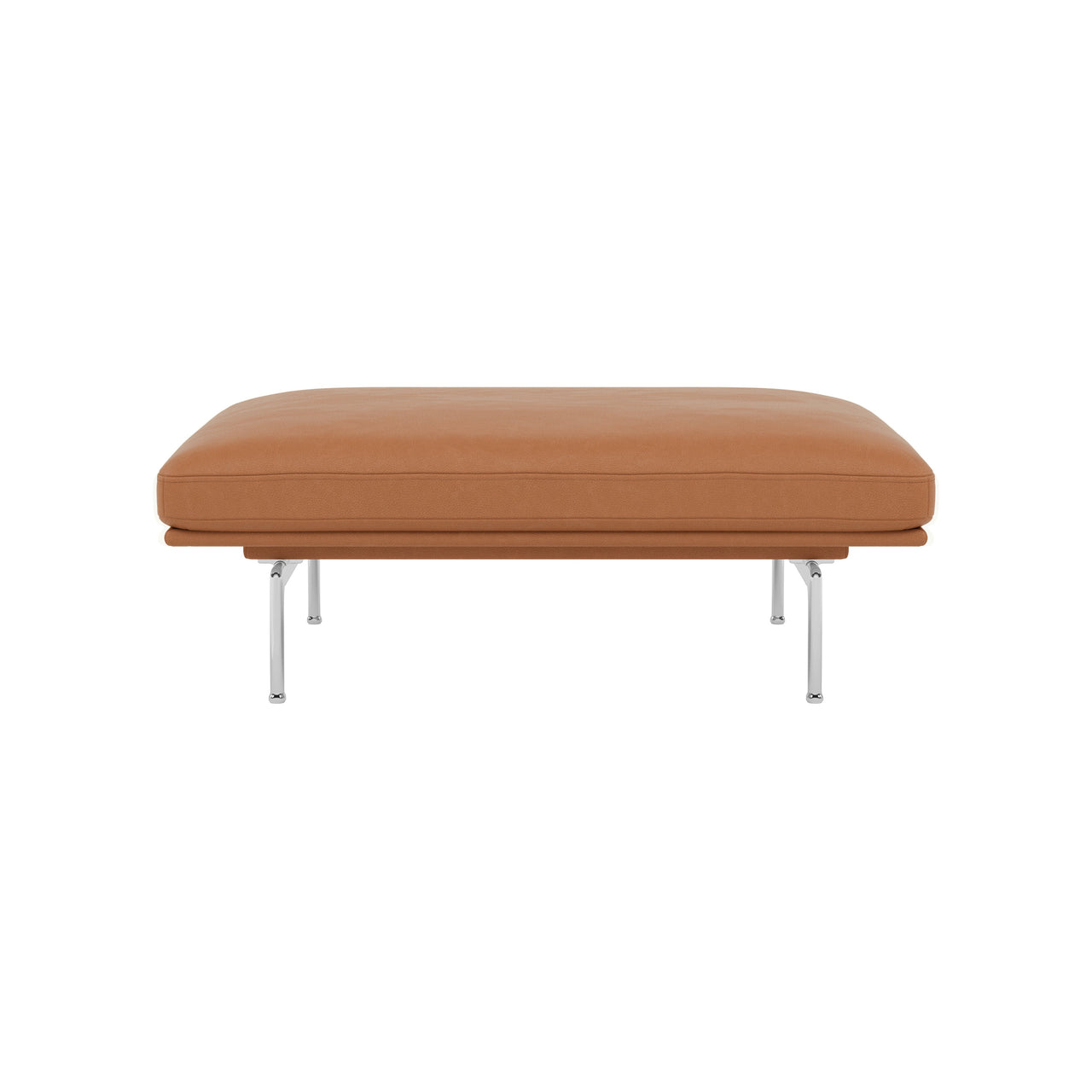 Outline Pouf: Polished Aluminum