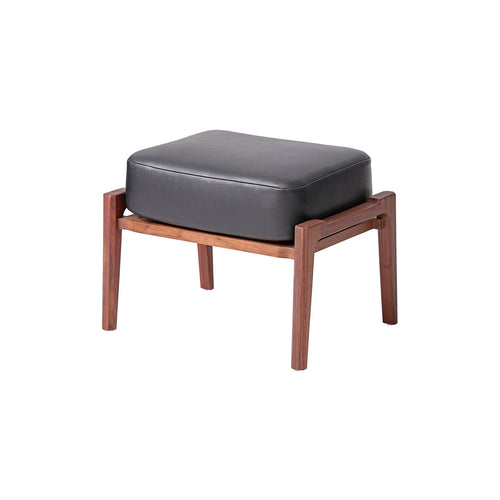 Brightliner Alva Ottoman: Natural Walnut