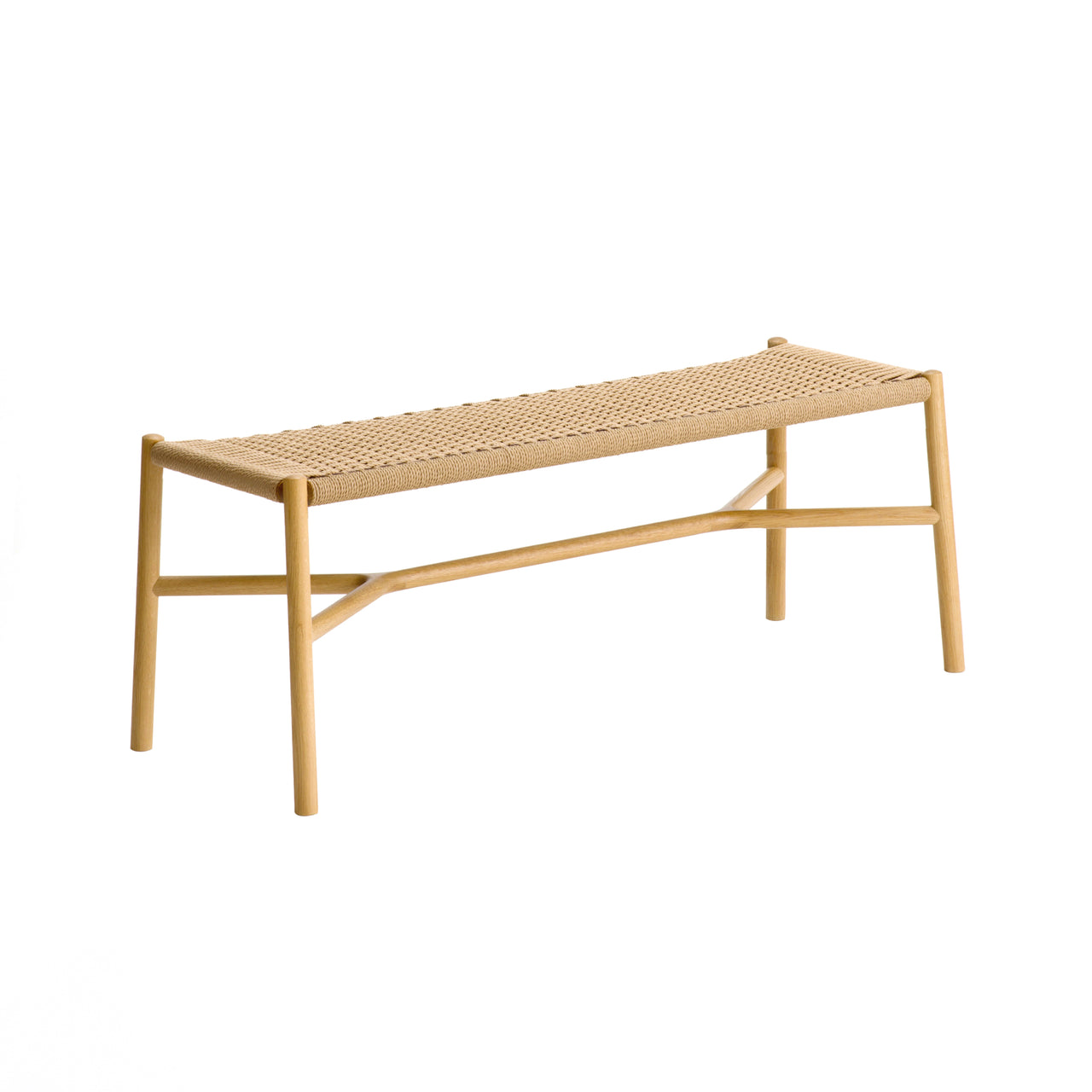 Ariake Bench: Paper Cord: Natural Oak + Natural