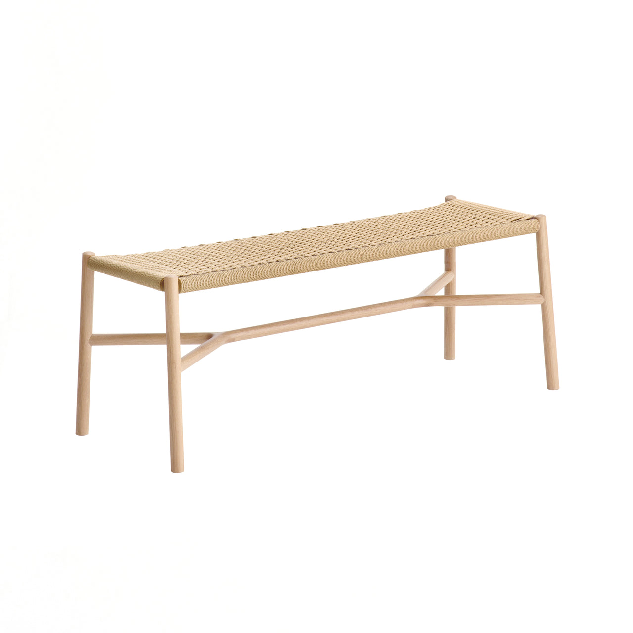 Ariake Bench: Paper Cord: White Oak + Natural